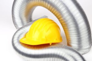 yellow hard hat and air vent