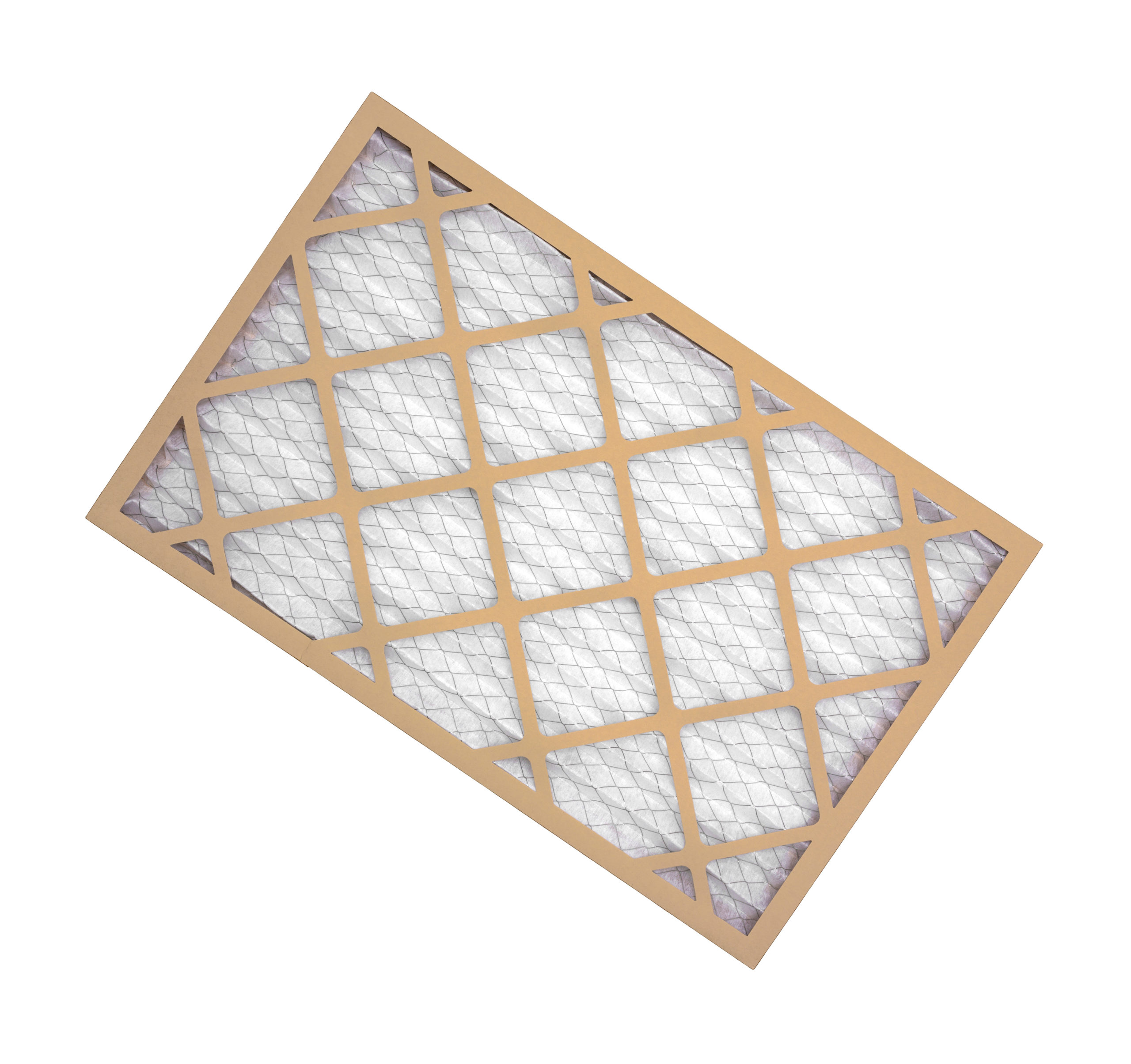 new furnace filter on white background