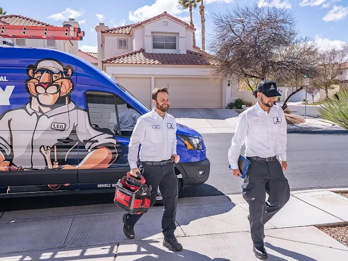 Legacy technicians arriving to a customers home